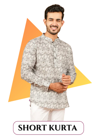 Mens Short Kurta