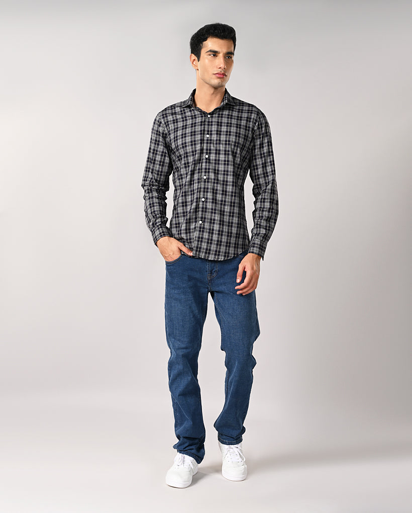 Mens Yellow Checked Cotton Formal Shirt – Work & Office
