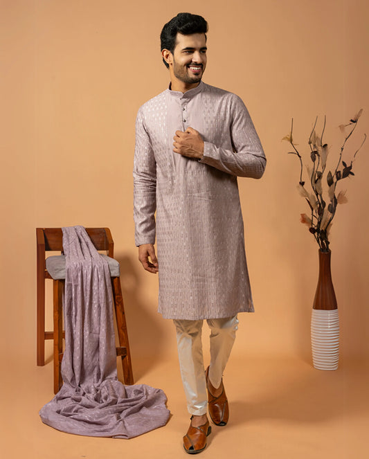 Silk Kurta and Pajama Set Sequin Embellished Ethnic Wear