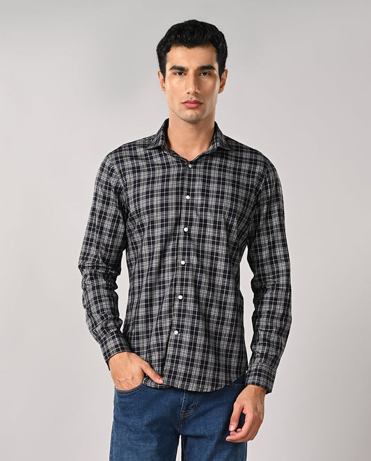Mens Yellow Checked Cotton Formal Shirt – Work & Office