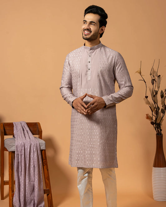 Silk Kurta and Pajama Set Sequin Embellished Ethnic Wear