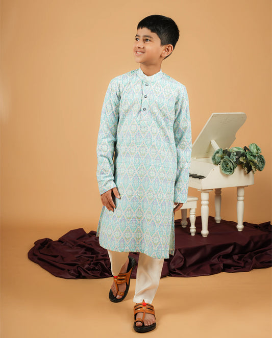 Charming Silk Kurta for Boys – Perfect for Weddings & Pujas