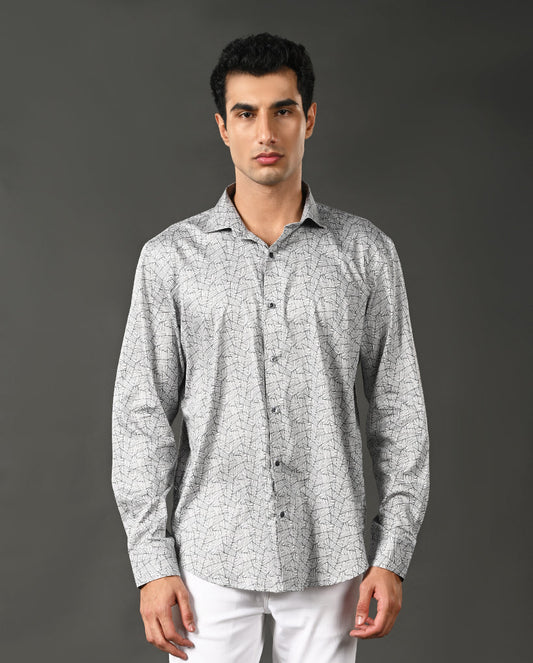 Mens Blue Checked Cotton Blend Casual Shirt – Mens blue checked cotton blend casual shirt, classic style