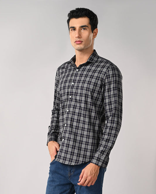 Mens Yellow Checked Cotton Formal Shirt – Work & Office