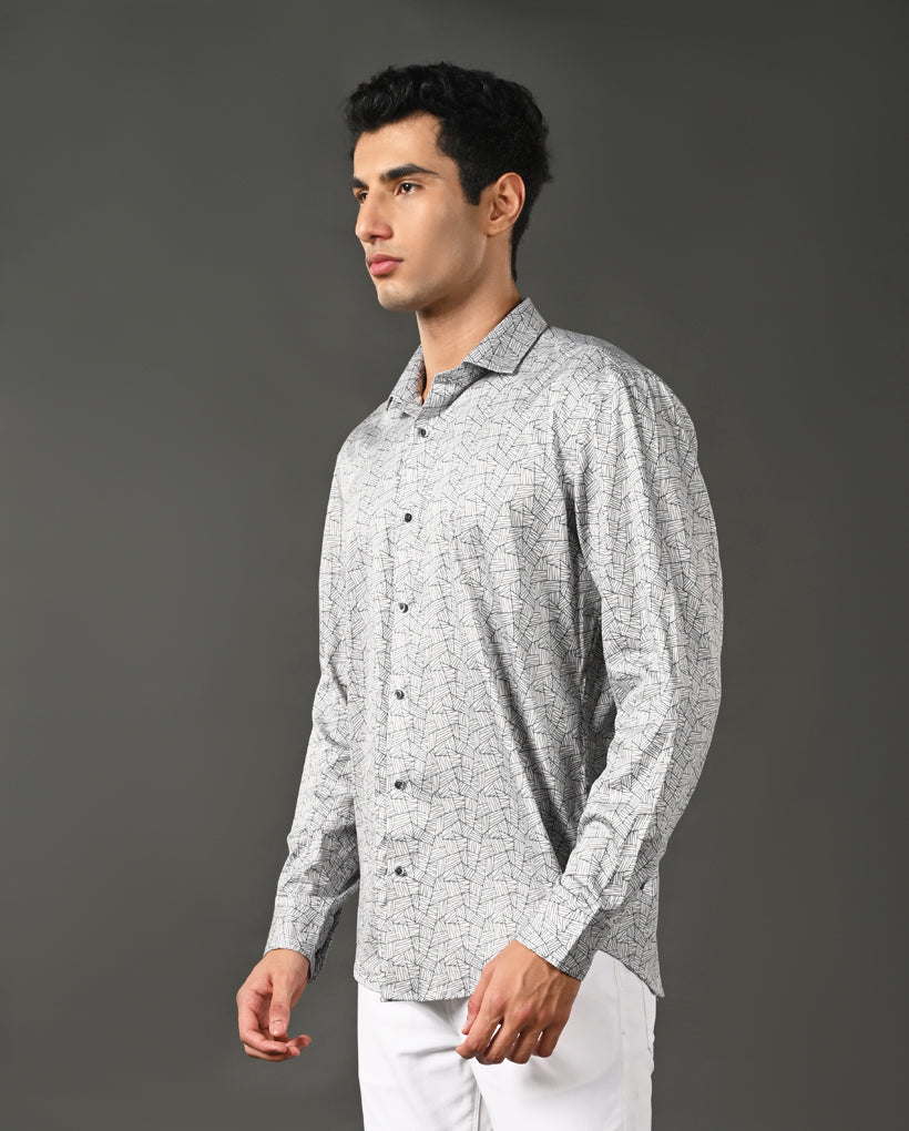Mens Blue Checked Cotton Blend Casual Shirt – Mens blue checked cotton blend casual shirt, classic style