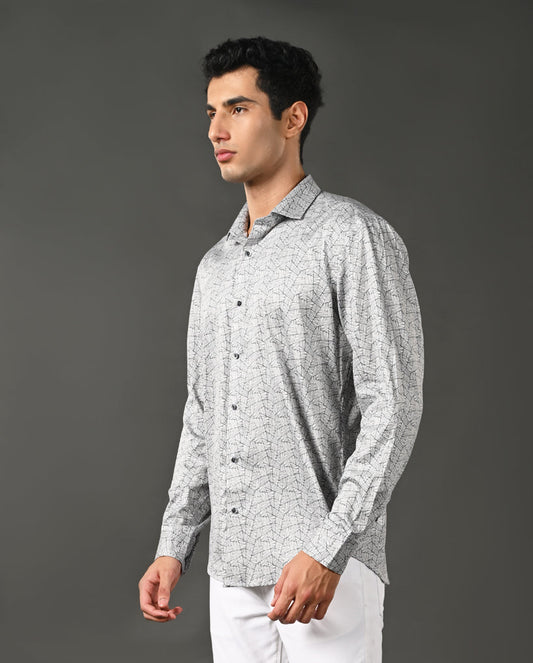 Mens Blue Checked Cotton Blend Casual Shirt – Mens blue checked cotton blend casual shirt, classic style