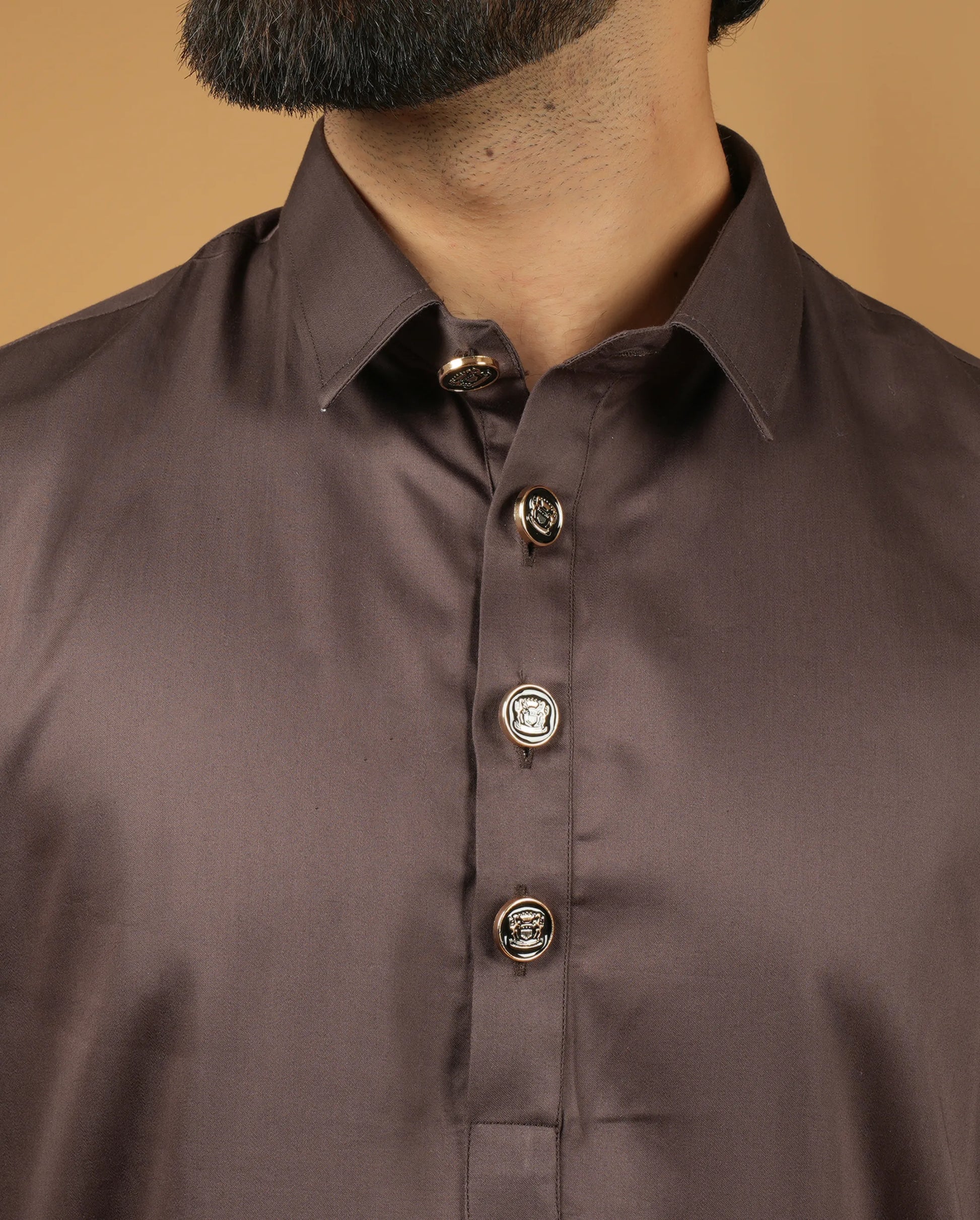 Men's - Pathani Kurta Set -Brown