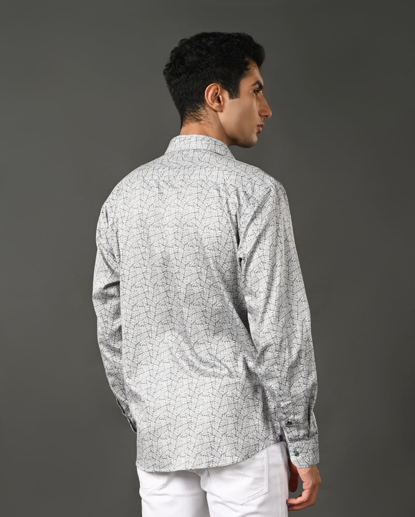 Mens Blue Checked Cotton Blend Casual Shirt – Mens blue checked cotton blend casual shirt, classic style