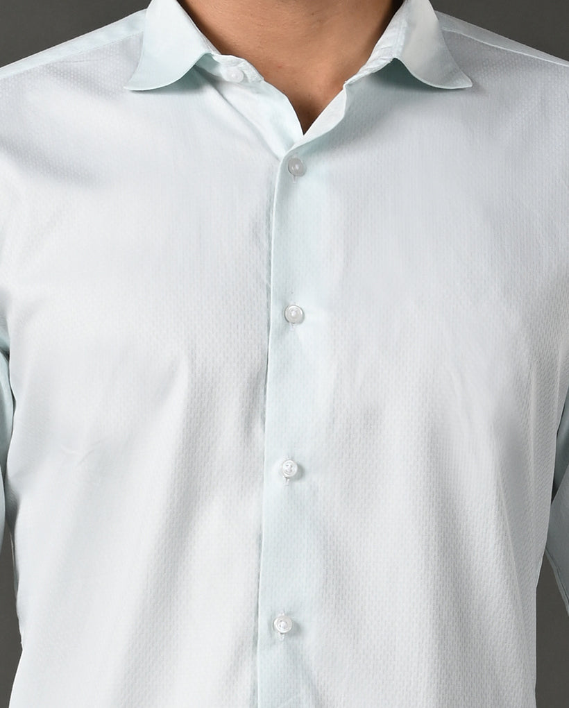 sky blue cotton formal shirt men regular collar