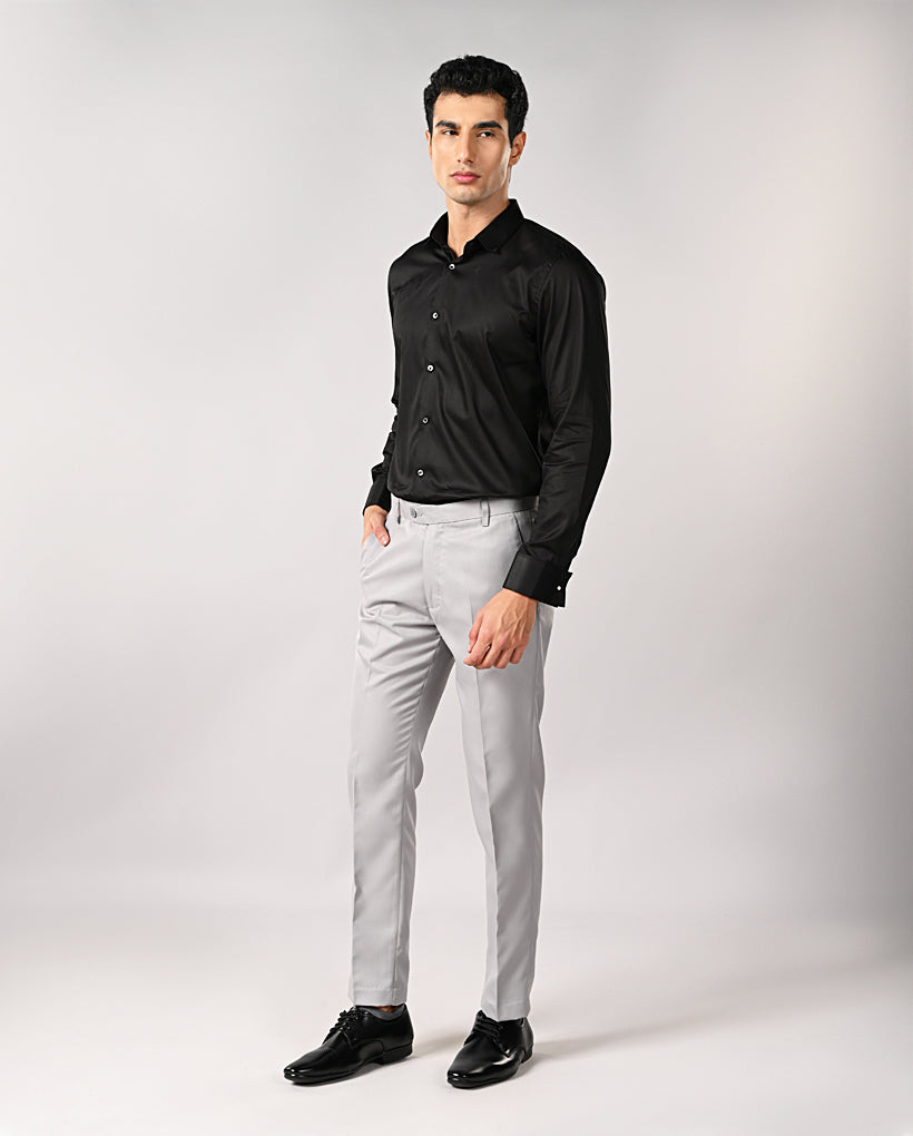 Black Cufflink Apple Cut Shirt – Premium Formal Wear for Men