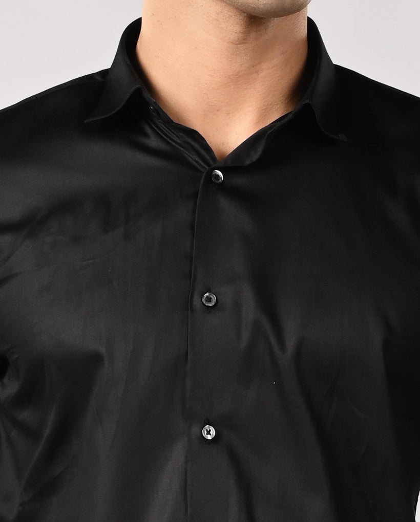 Black Cufflink Apple Cut Shirt – Premium Formal Wear for Men
