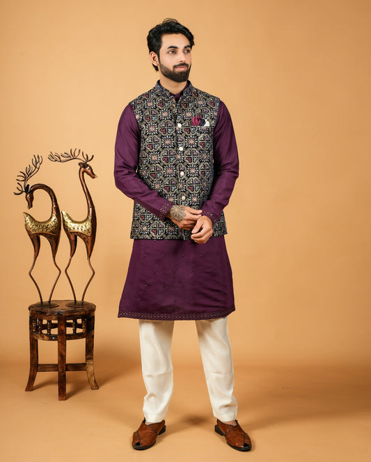 Designer Men's Velvet Jacket – A Touch of Tradition