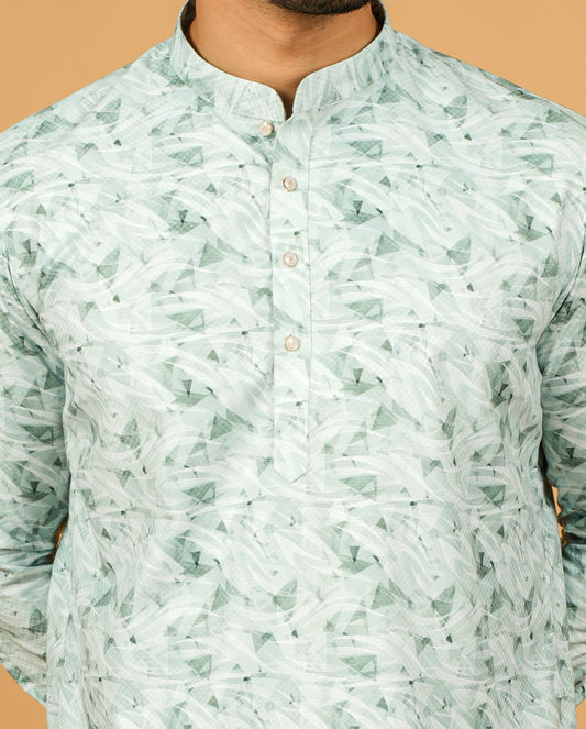 Digital Printed Short Kurta for Men