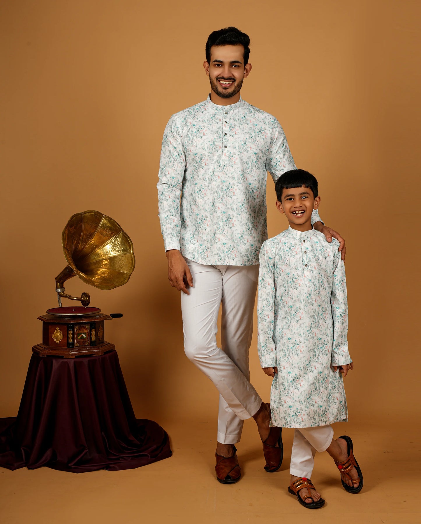 Traditional Matching Kurta Set – Dad & Son Look