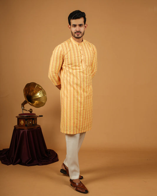 yellow-kurta-for-navratri