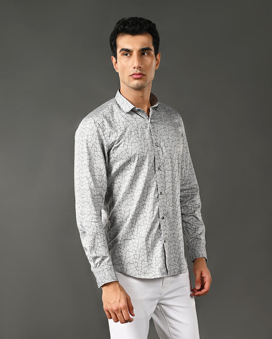 striped cotton blend shirt men casual wear