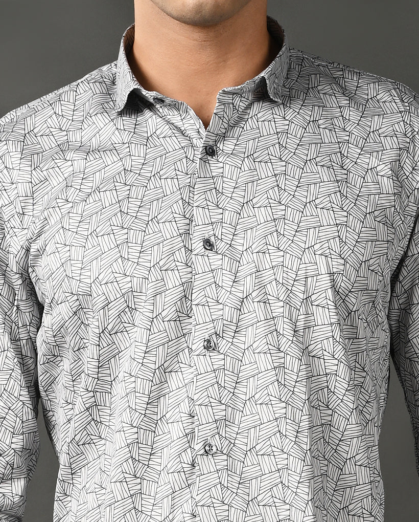 striped cotton blend shirt men casual wear