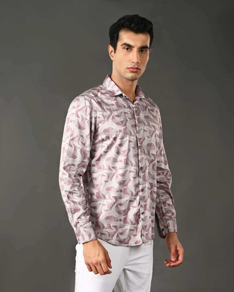 Mens Casual Cotton Blend Shirt – Stylish Apple Cut