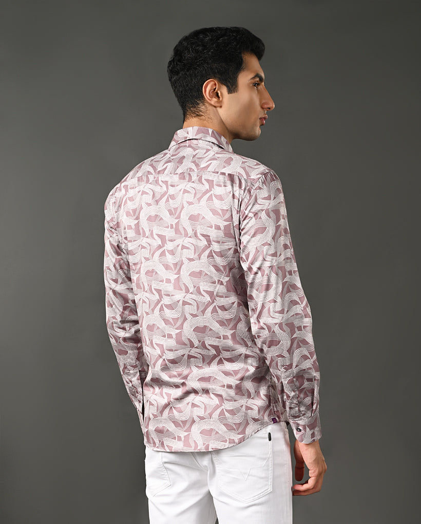 Mens Casual Cotton Blend Shirt – Stylish Apple Cut