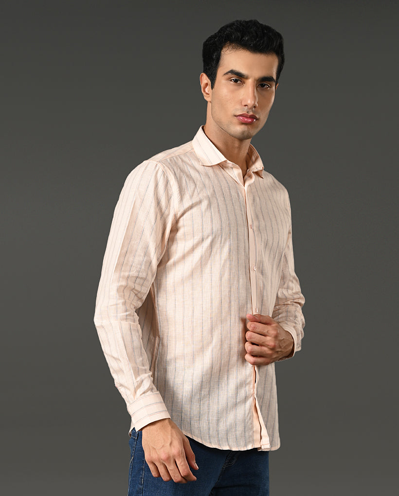Mens Linen Casual Shirt – Slim Fit-Breathable & Comfortable