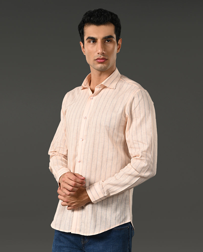 Mens Linen Casual Shirt – Slim Fit-Breathable & Comfortable