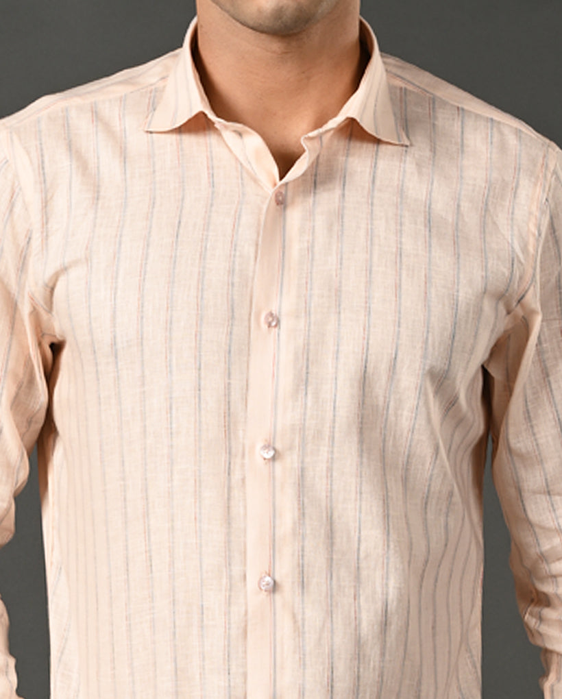 Mens Linen Casual Shirt – Slim Fit-Breathable & Comfortable