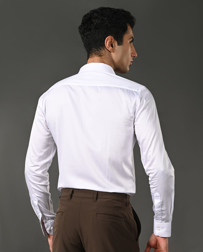 Mens Formal White Pure Cotton Shirt