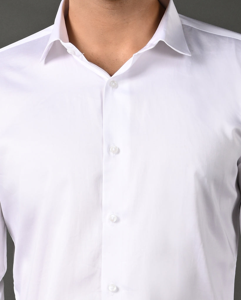 Mens Formal White Pure Cotton Shirt