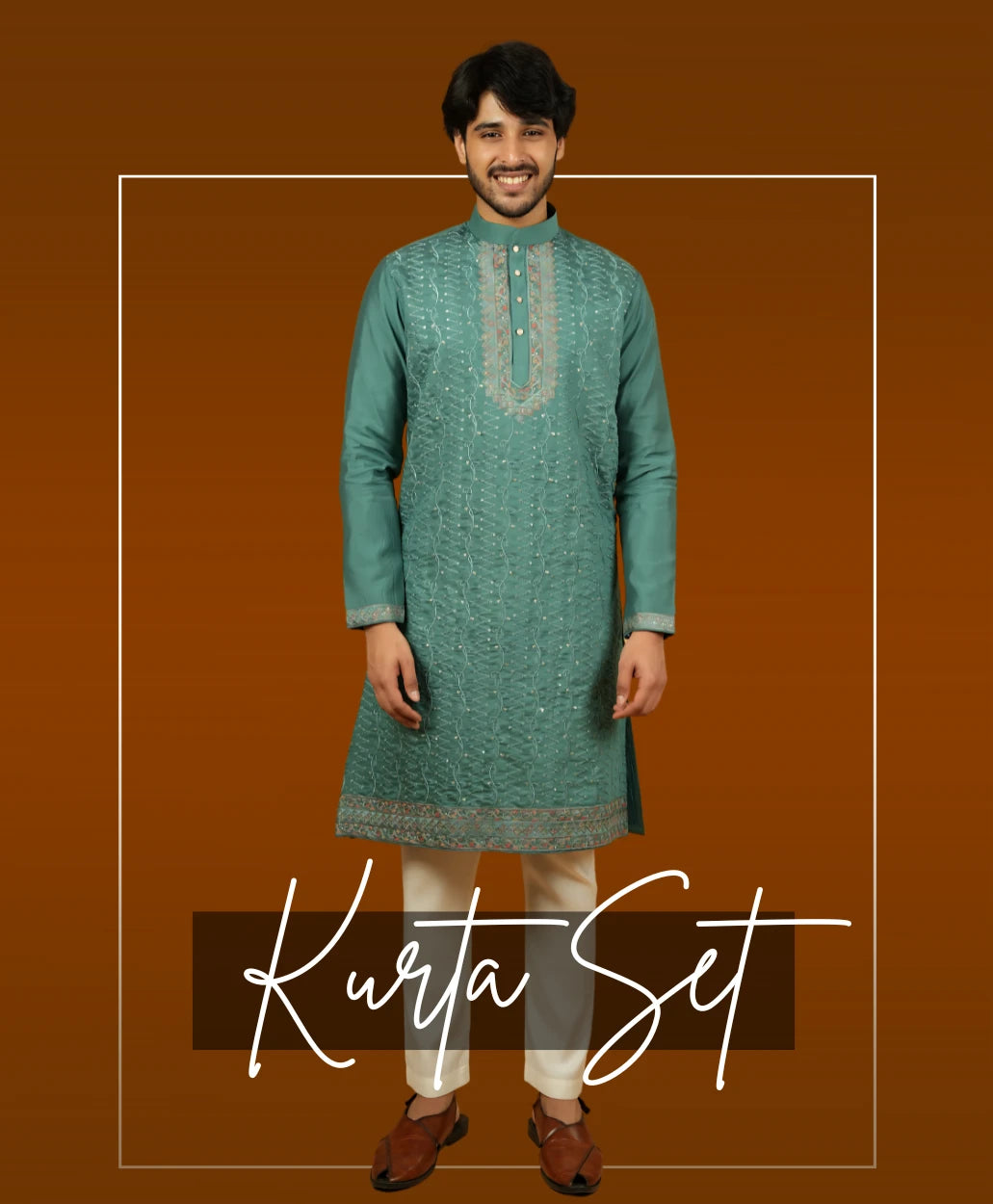 Sky blue kurta for men 
