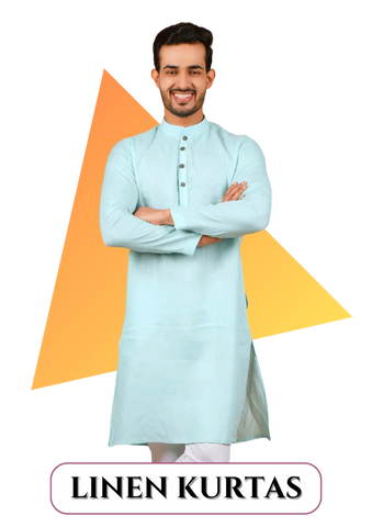 Mens Linen Kurta