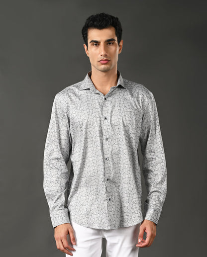 Mens Blue Checked Cotton Blend Casual Shirt – Mens blue checked cotton blend casual shirt, classic style