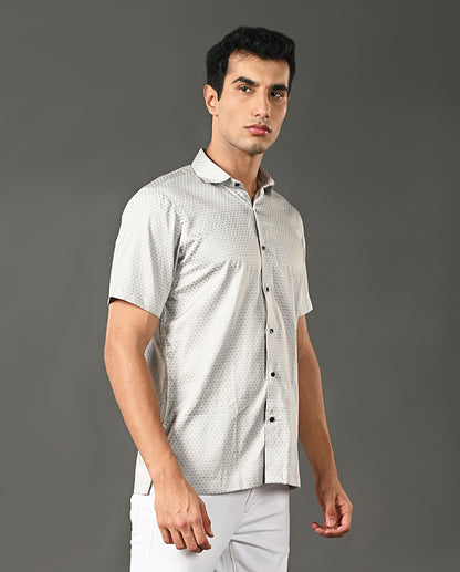 Mens Light Green Cotton Blend Shirt