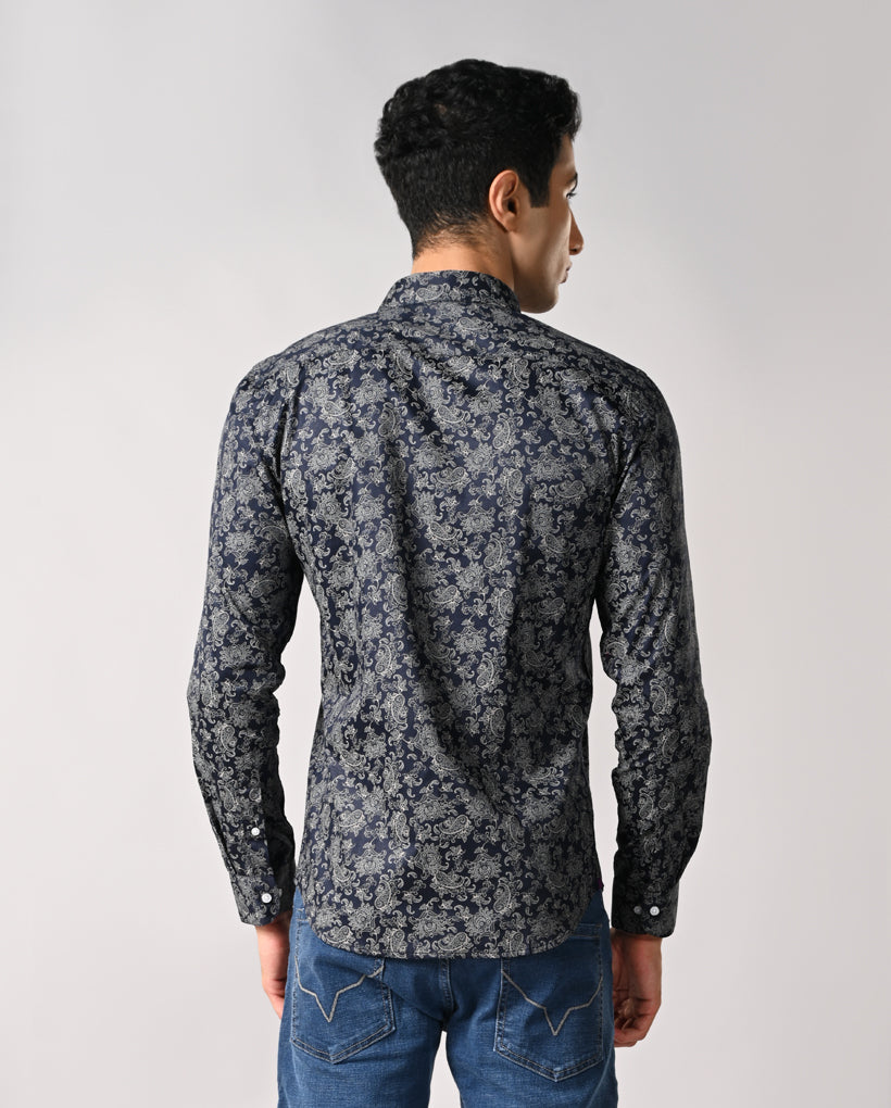 Blue Slim Fit Shirt for Men – Casual & Party
