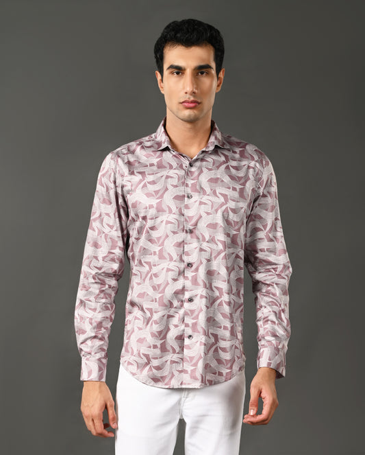 Mens Casual Cotton Blend Shirt – Stylish Apple Cut