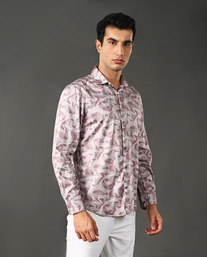 Mens Casual Cotton Blend Shirt – Stylish Apple Cut