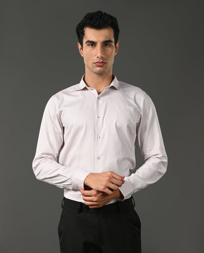 cream pure cotton formal shirt men