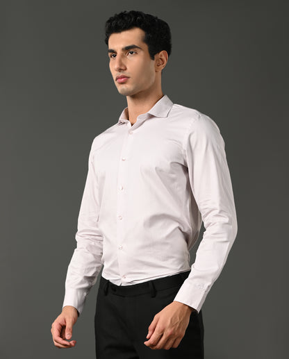 cream pure cotton formal shirt men