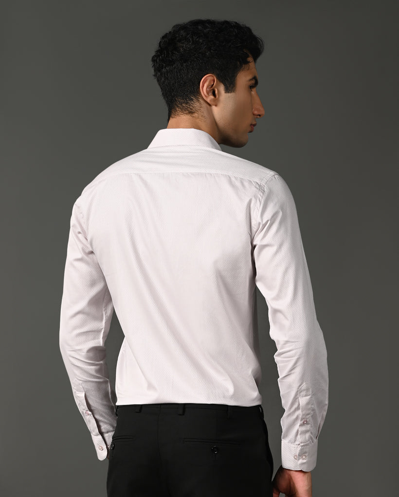 cream pure cotton formal shirt men