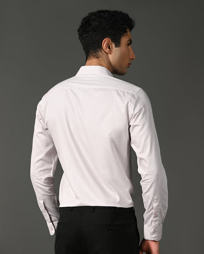 cream pure cotton formal shirt men