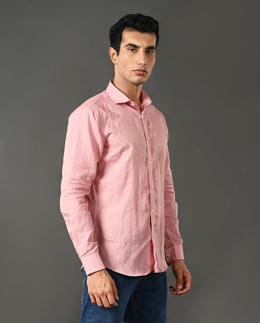 Mens Casual Pure Linen Shirt