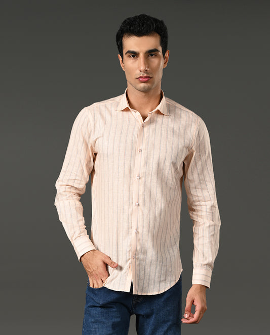 Mens Linen Casual Shirt – Slim Fit-Breathable & Comfortable