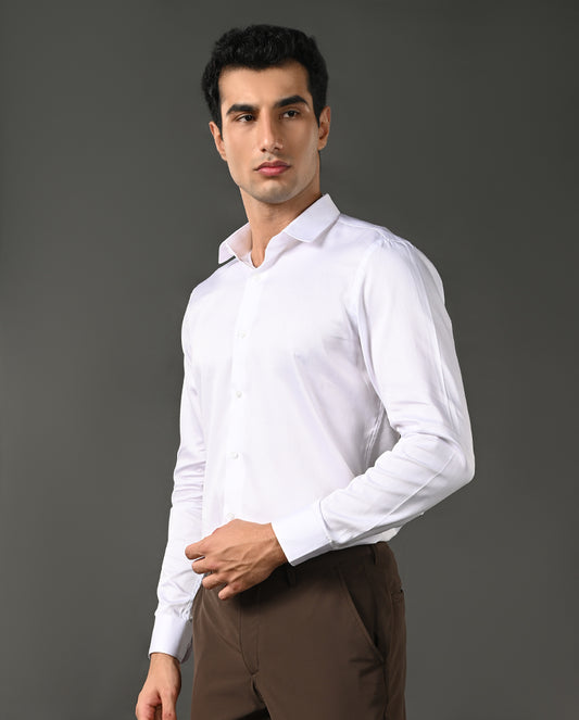 Mens Formal White Pure Cotton Shirt