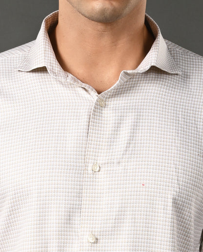 white yellow texture shirt men hidden checks