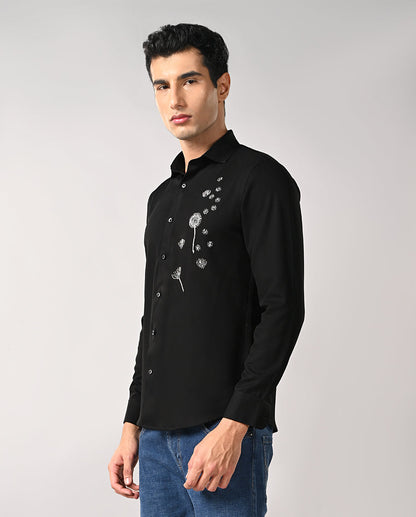 Mens Black Armani Party Wear Shirt – Mens black Armani party wear shirt, luxury party shirt