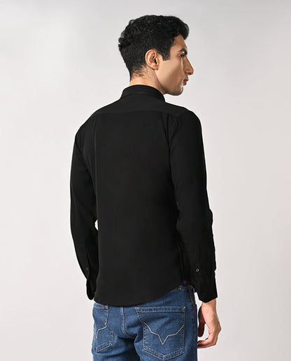 Mens Black Armani Party Wear Shirt – Mens black Armani party wear shirt, luxury party shirt