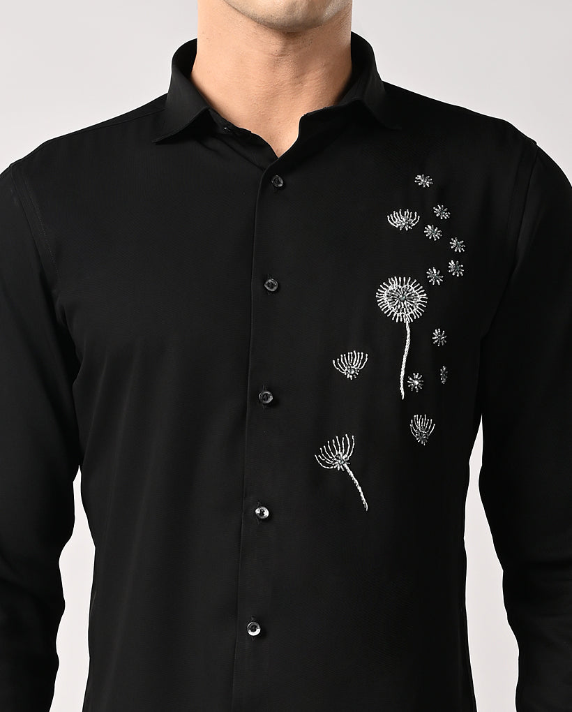 Mens Black Armani Party Wear Shirt – Mens black Armani party wear shirt, luxury party shirt