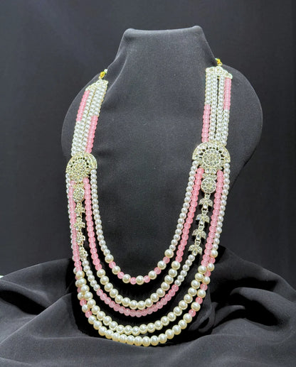 Pastel Pink Sherwani Mala for Groom