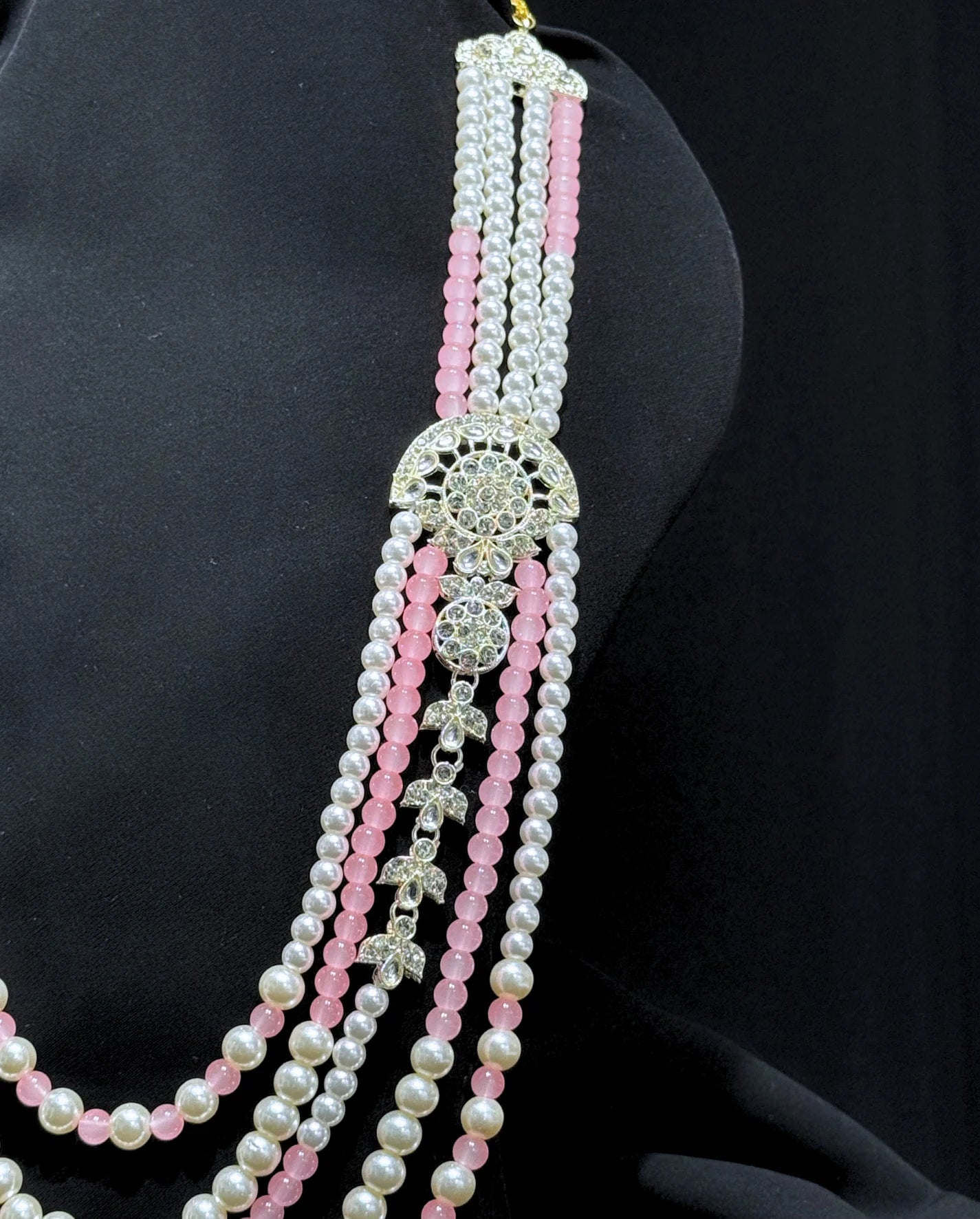 Pastel Pink Sherwani Mala for Groom