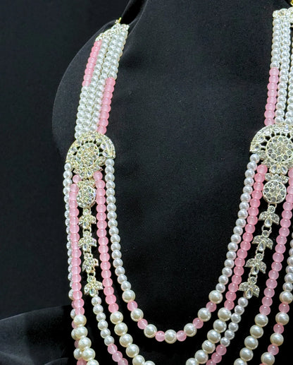 Pastel Pink Sherwani Mala for Groom